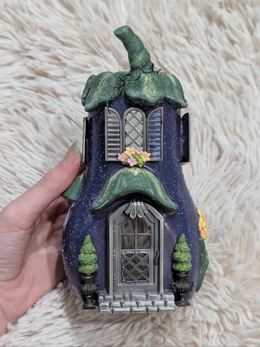 PartyLite Eggplant House Candle Holder